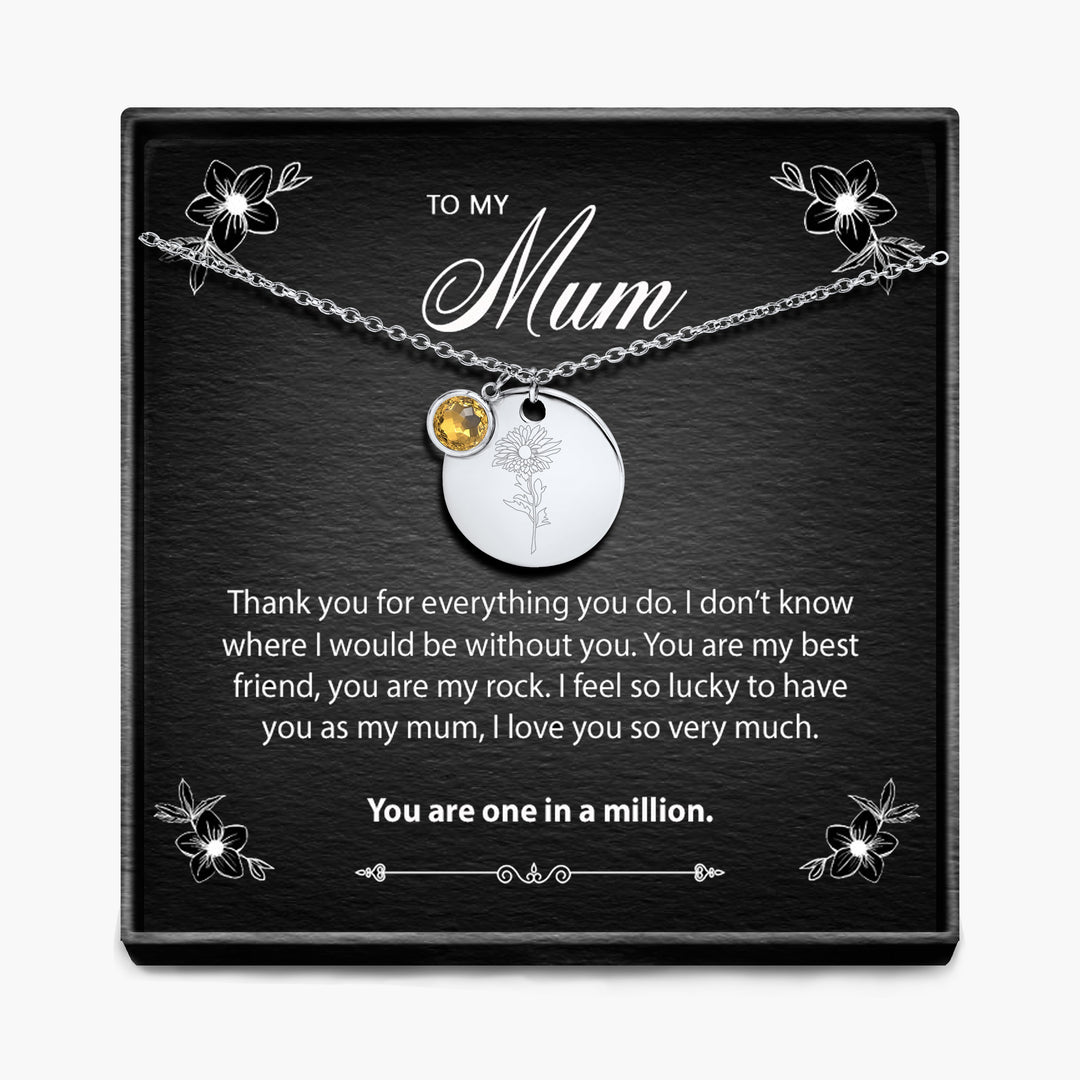 One In A Million -  Birth Month Pendant Necklace
