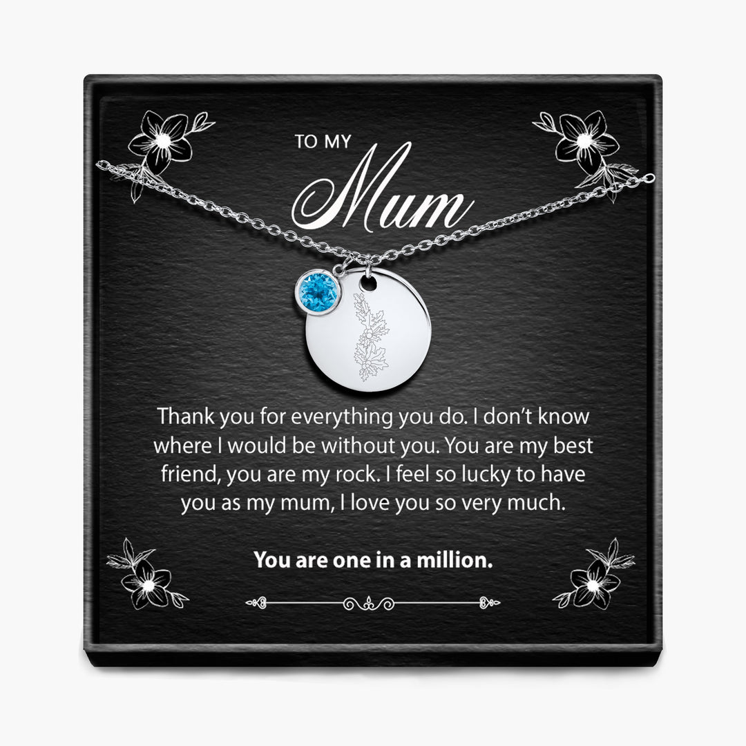 One In A Million -  Birth Month Pendant Necklace