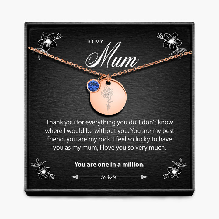 One In A Million -  Birth Month Pendant Necklace