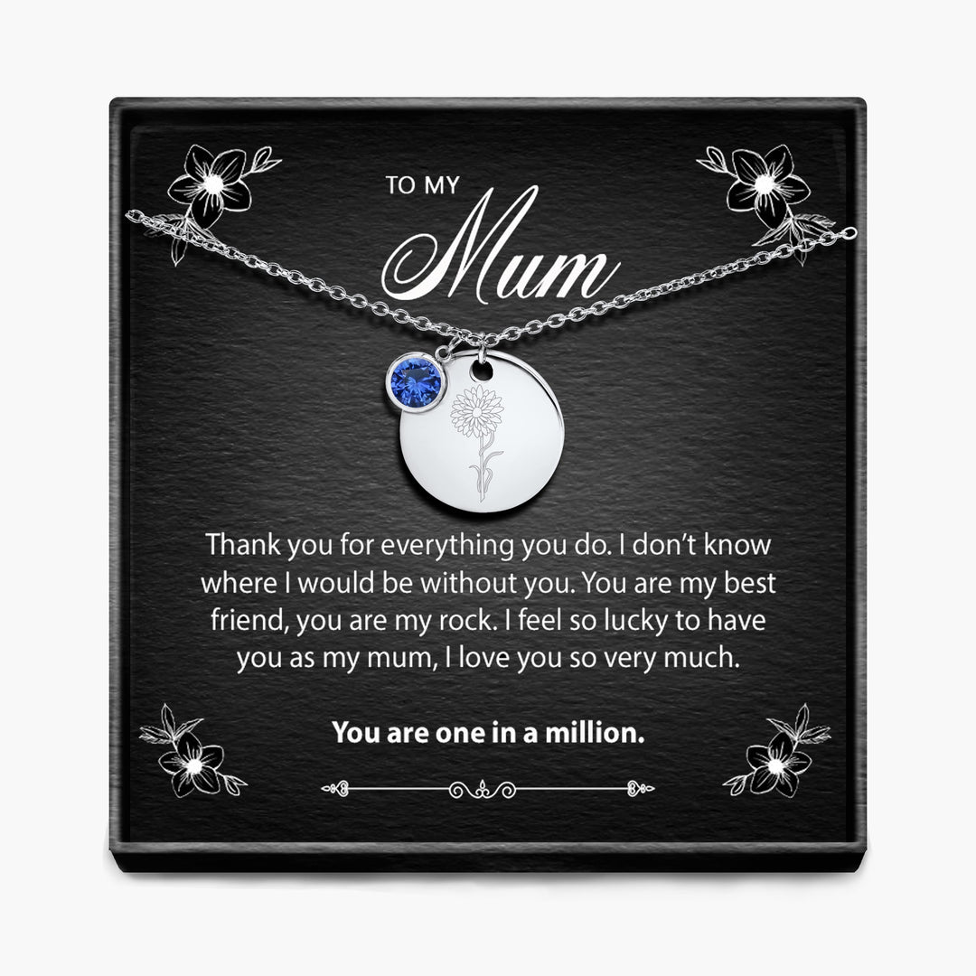 One In A Million -  Birth Month Pendant Necklace