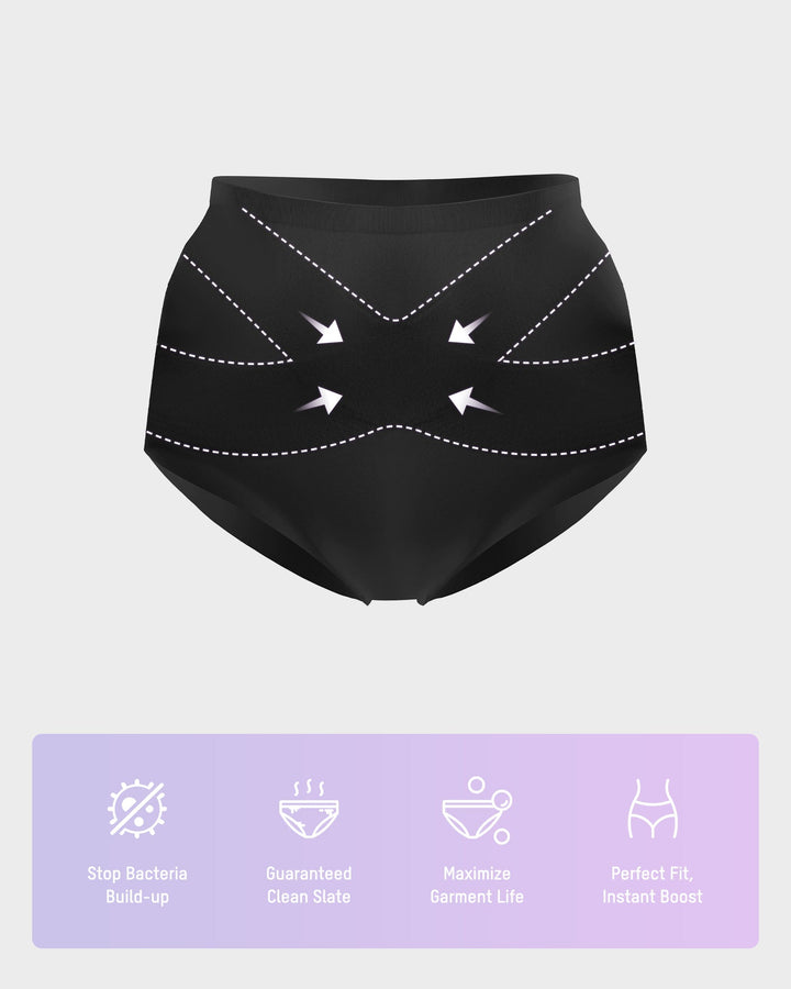 Seamless Tummy Control High-Waist Panties (5 Pack)