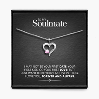 SOULMATE "FOREVER AND ALWAYS"  Sterling Silver Sacred Heart Necklace - 5 Colours