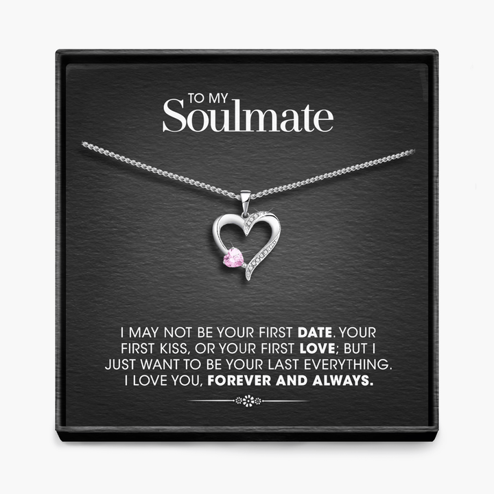 SOULMATE "FOREVER AND ALWAYS"  Sterling Silver Sacred Heart Necklace - 5 Colours