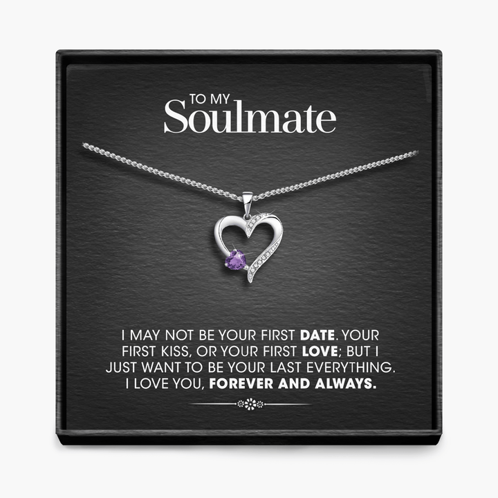 SOULMATE "FOREVER AND ALWAYS"  Sterling Silver Sacred Heart Necklace - 5 Colours