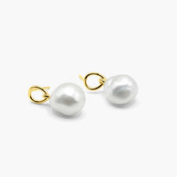 Freshwater Baroque Pearl Drop Earrings - Vermeil Gold