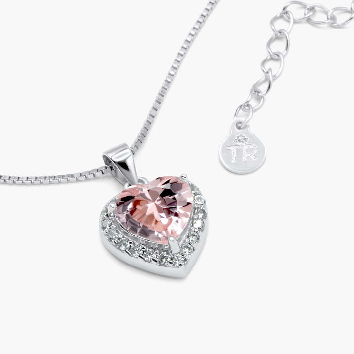 AAN MIJN VROUW - Sprankelende Morganiet Hart Ketting