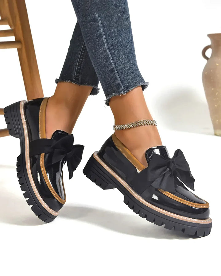 Valerie Bow Platform Loafers