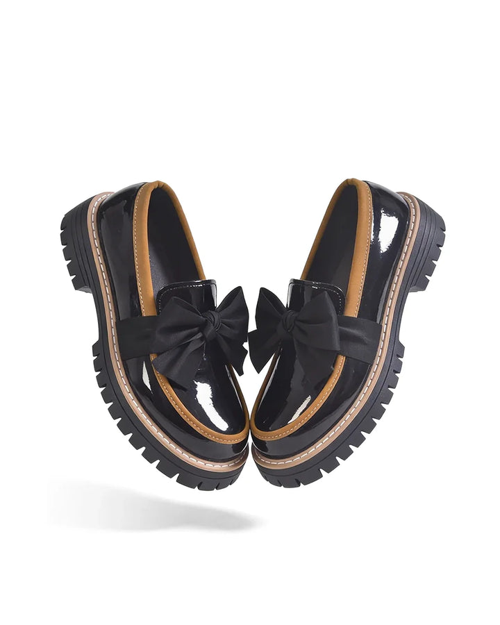 Valerie Bow Platform Loafers