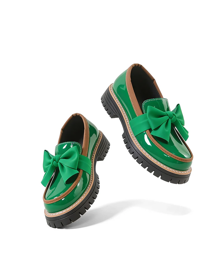 Valerie Bow Platform Loafers