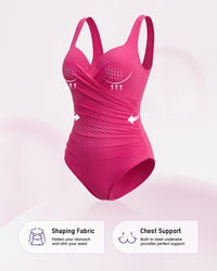Plunge Underwire Tummy Control One-Piece Swimsuit