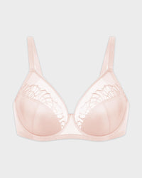 Plus-Size Pearl Shimmer Lace Minimizer Bra