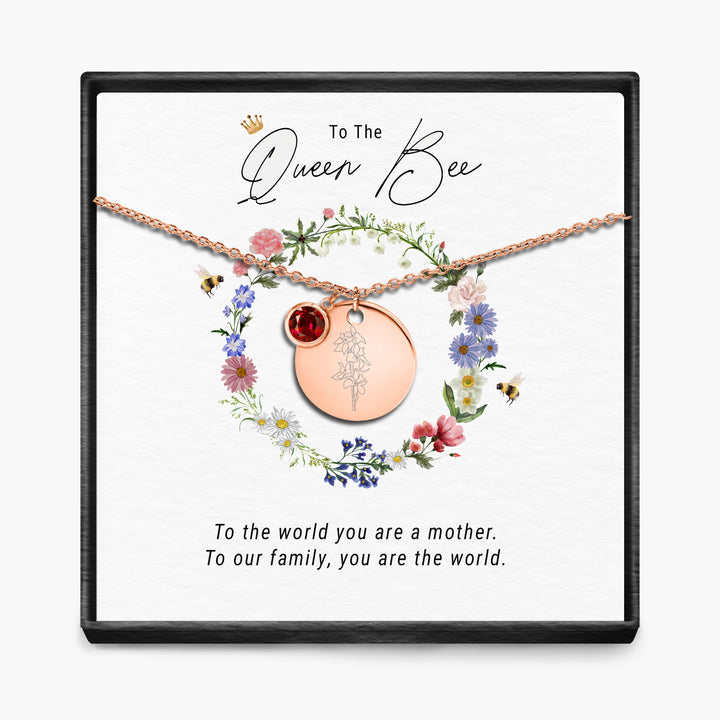 The Queen Bee -  Birth Month Pendant Necklace