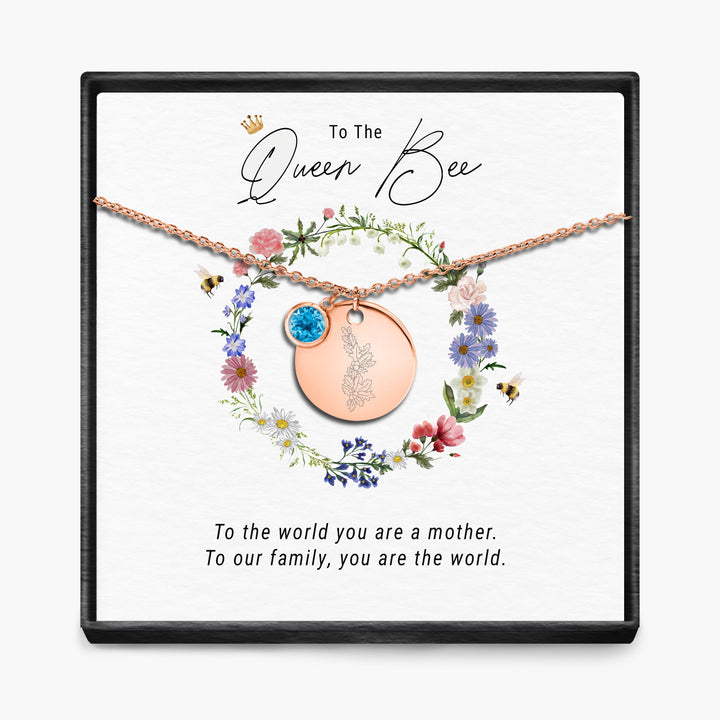 The Queen Bee -  Birth Month Pendant Necklace