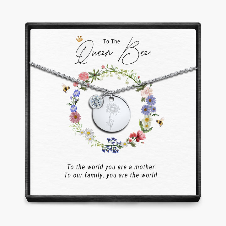 The Queen Bee -  Birth Month Pendant Necklace