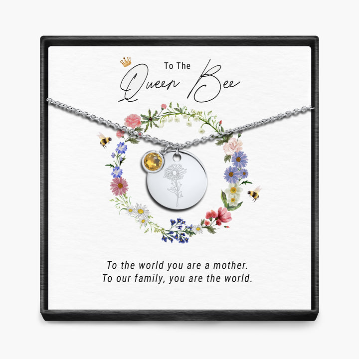 The Queen Bee -  Birth Month Pendant Necklace