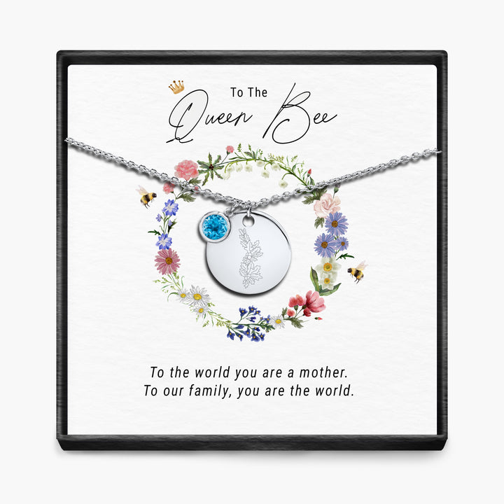 The Queen Bee -  Birth Month Pendant Necklace