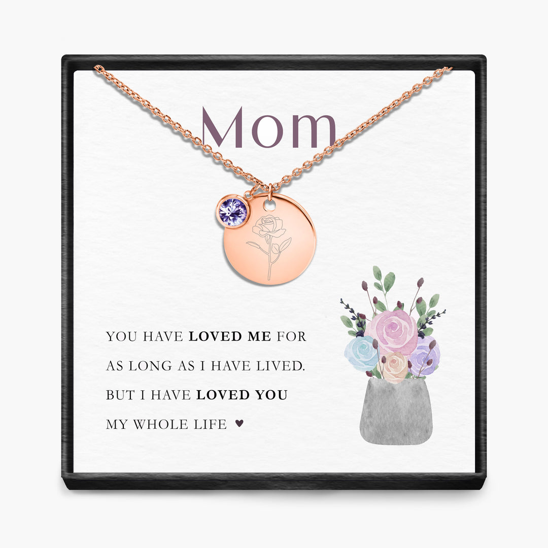 My Whole Life -  Birth Month Pendant Necklace