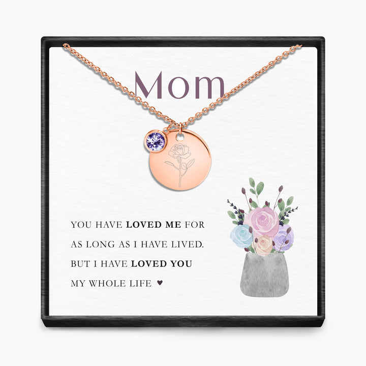 My Whole Life -  Birth Month Pendant Necklace