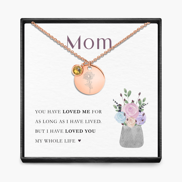 My Whole Life -  Birth Month Pendant Necklace