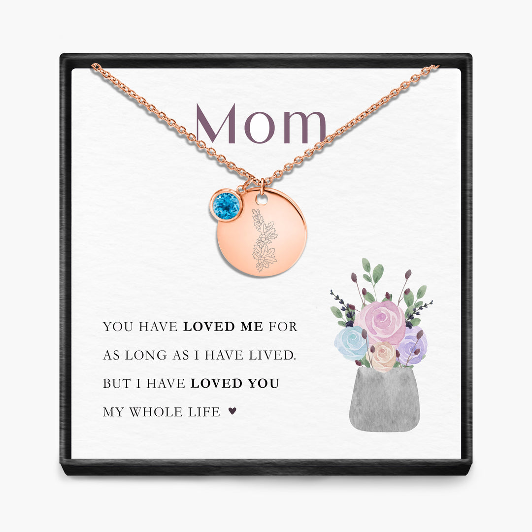 My Whole Life -  Birth Month Pendant Necklace