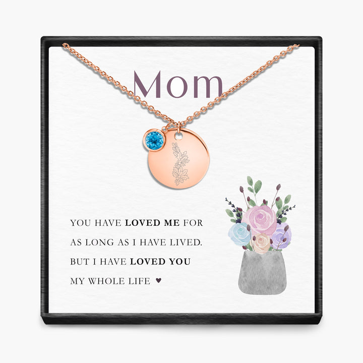 My Whole Life -  Birth Month Pendant Necklace