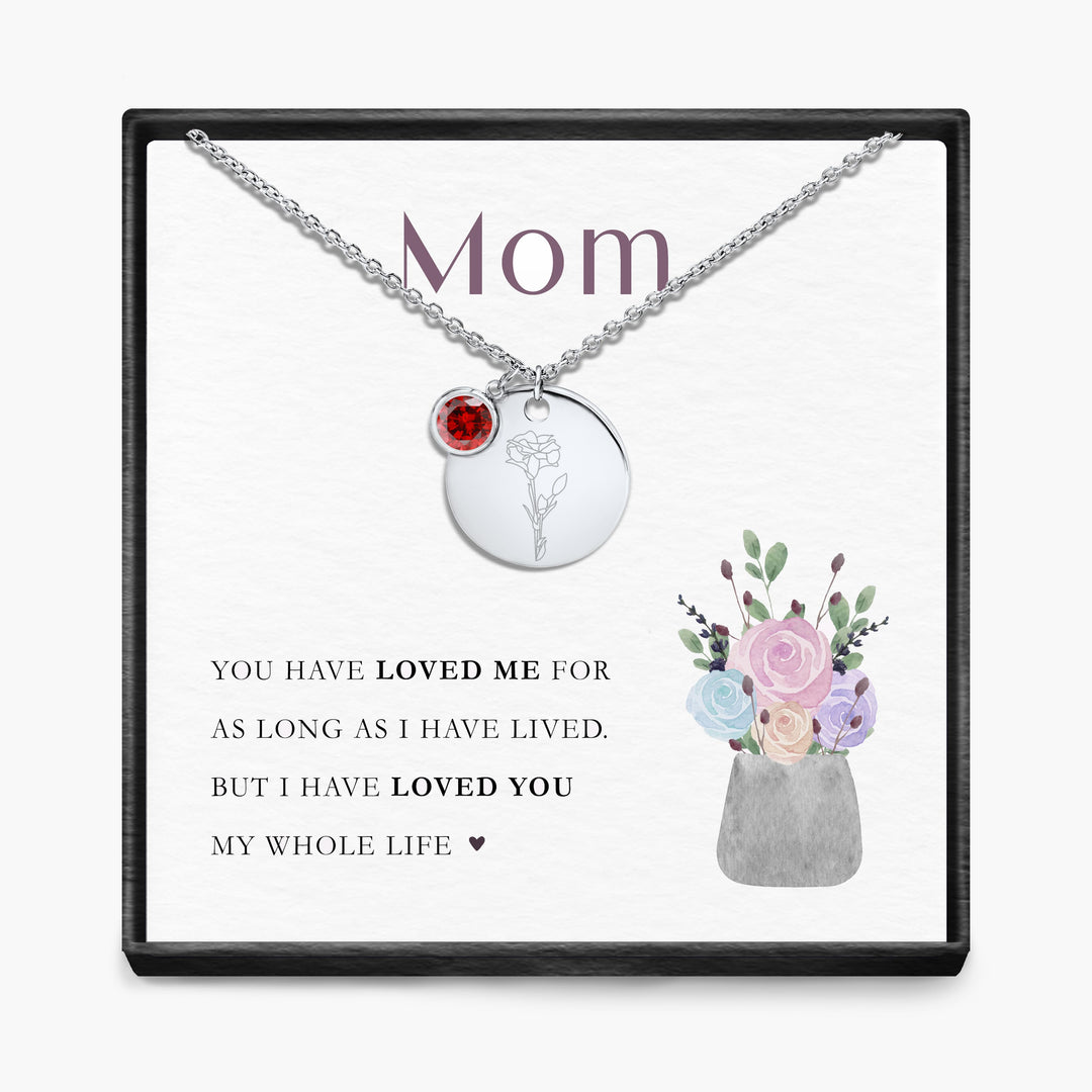 My Whole Life -  Birth Month Pendant Necklace