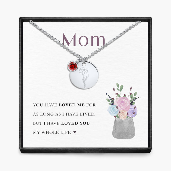 My Whole Life -  Birth Month Pendant Necklace
