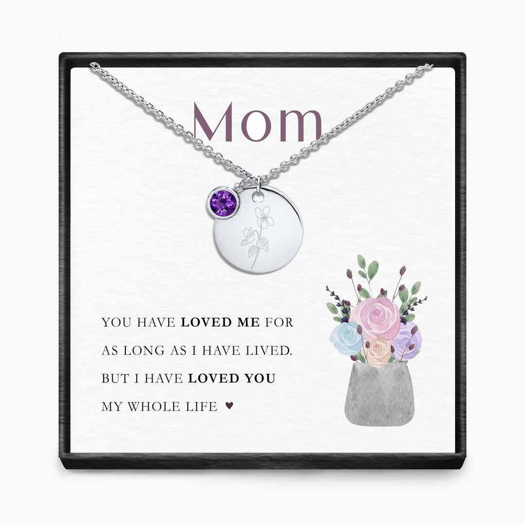 My Whole Life -  Birth Month Pendant Necklace
