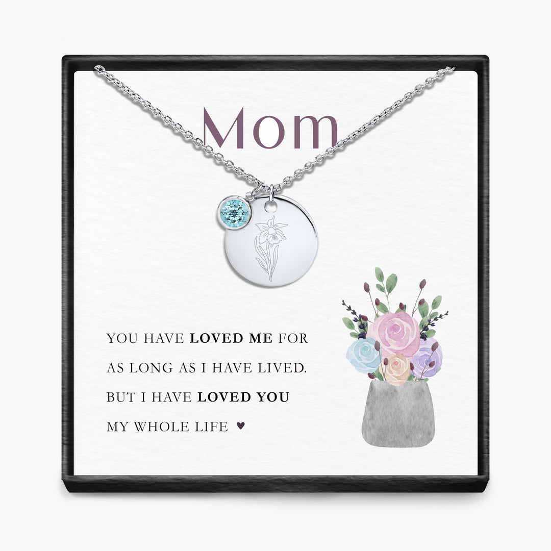 My Whole Life -  Birth Month Pendant Necklace