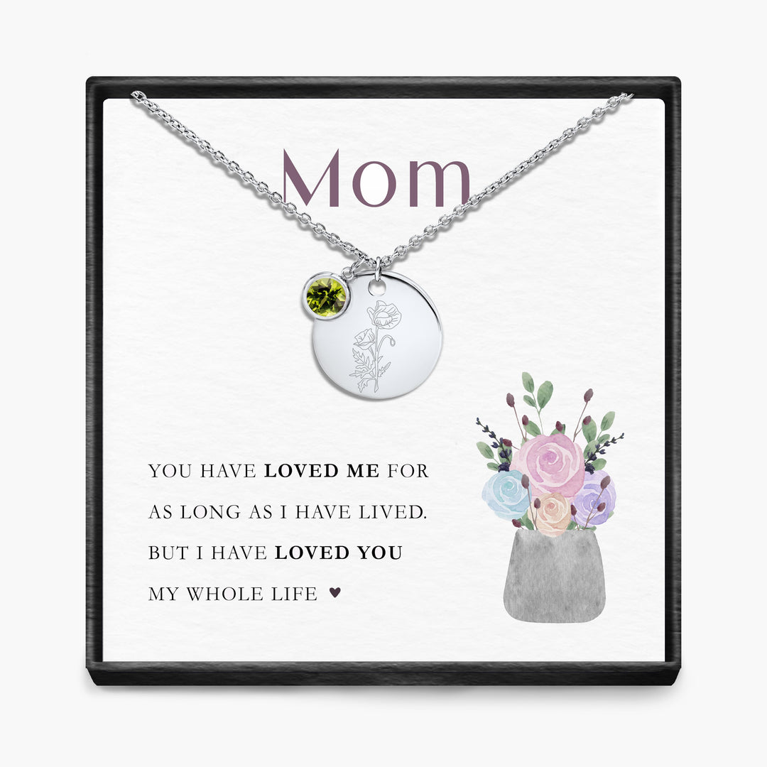 My Whole Life -  Birth Month Pendant Necklace