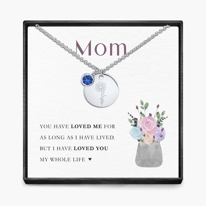 My Whole Life -  Birth Month Pendant Necklace