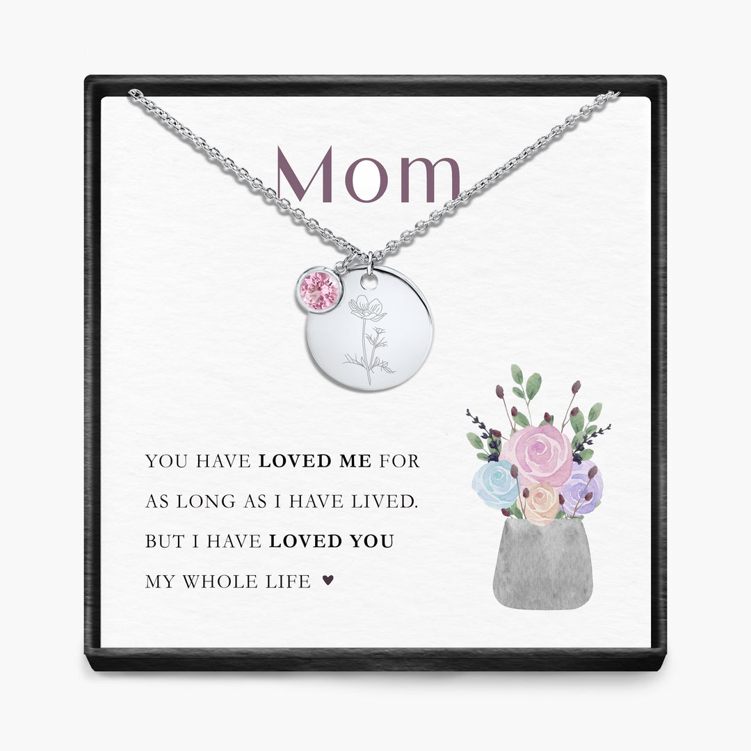 My Whole Life -  Birth Month Pendant Necklace