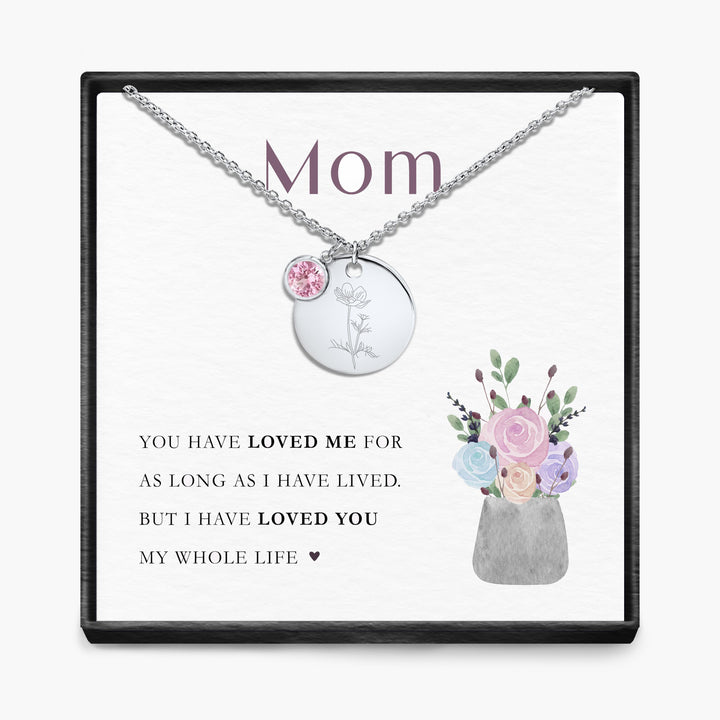 My Whole Life -  Birth Month Pendant Necklace