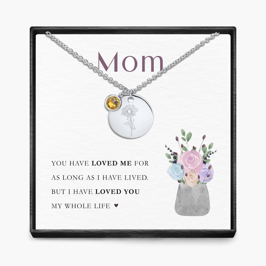 My Whole Life -  Birth Month Pendant Necklace