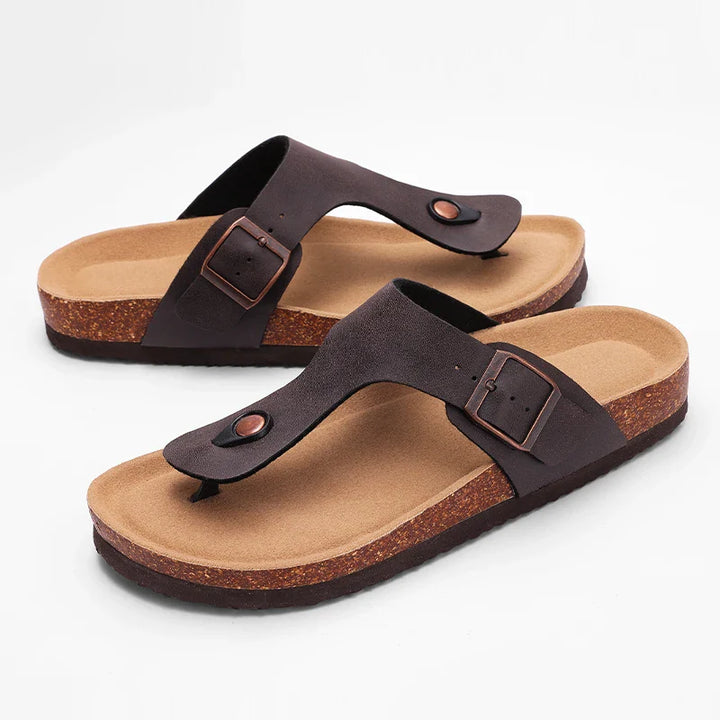 Lunara – Minimal Cork Thong Sandals