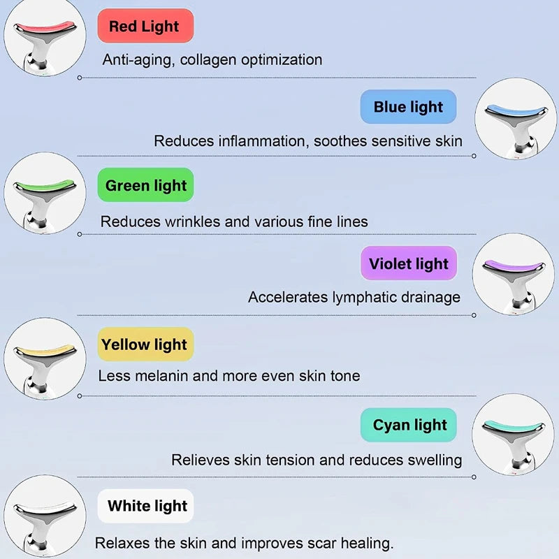Face Lifting Massager Skin Tighten Device Led