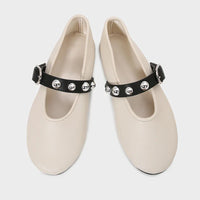 Virelle Stud – Leren Mary Jane Ballerina&