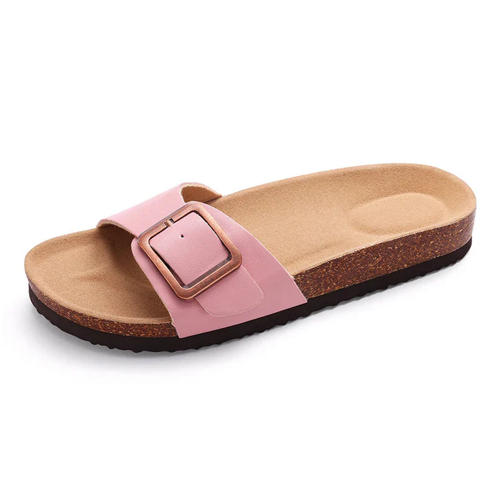 Elira – Minimal Cork Slide Sandals