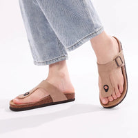 Lunara – Minimal Cork Thong Sandals