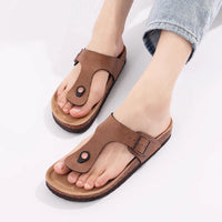 Lunara – Minimal Cork Thong Sandals