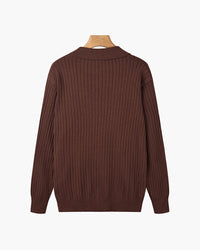 Florence Ribbed Long Sleeve Polo Shirt