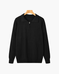 Zurich Ribbed Cotton Half-Zip Sweater