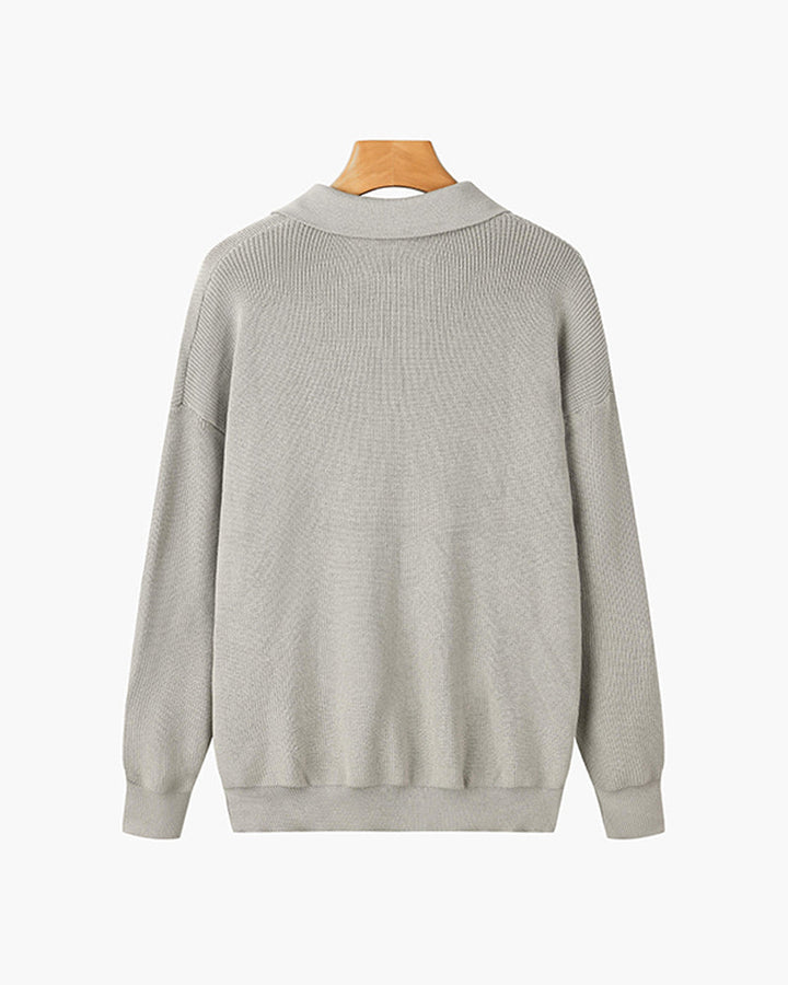 Geneva Waffle Knit Half-Zip Sweater