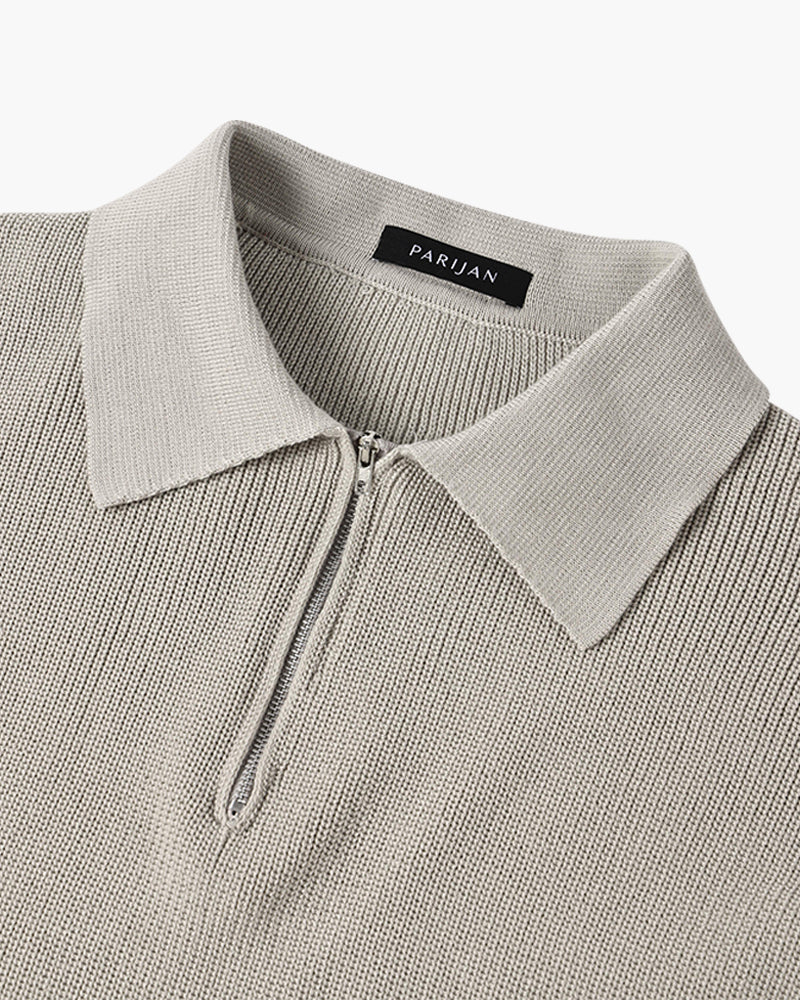 Geneva Waffle Knit Half-Zip Sweater