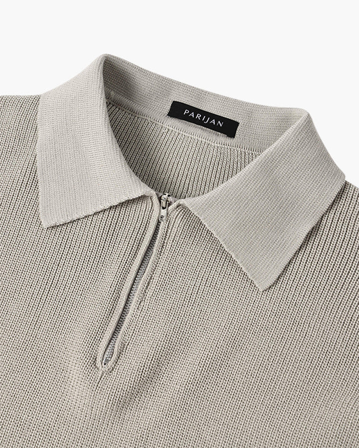 Geneva Waffle Knit Half-Zip Sweater