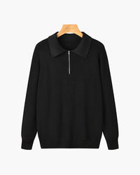 Geneva Waffle Knit Half-Zip Sweater