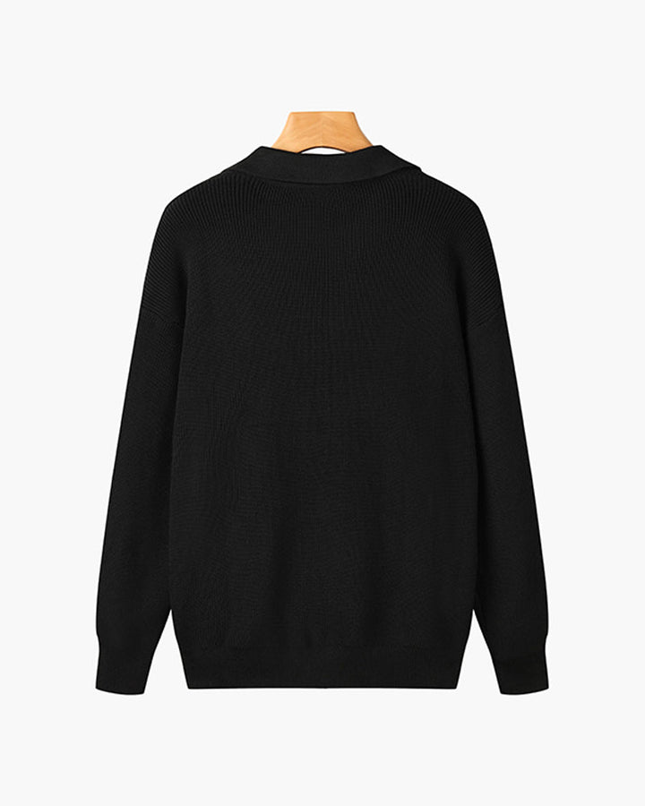 Geneva Waffle Knit Half-Zip Sweater