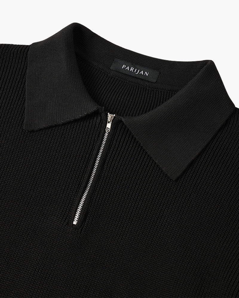 Geneva Waffle Knit Half-Zip Sweater