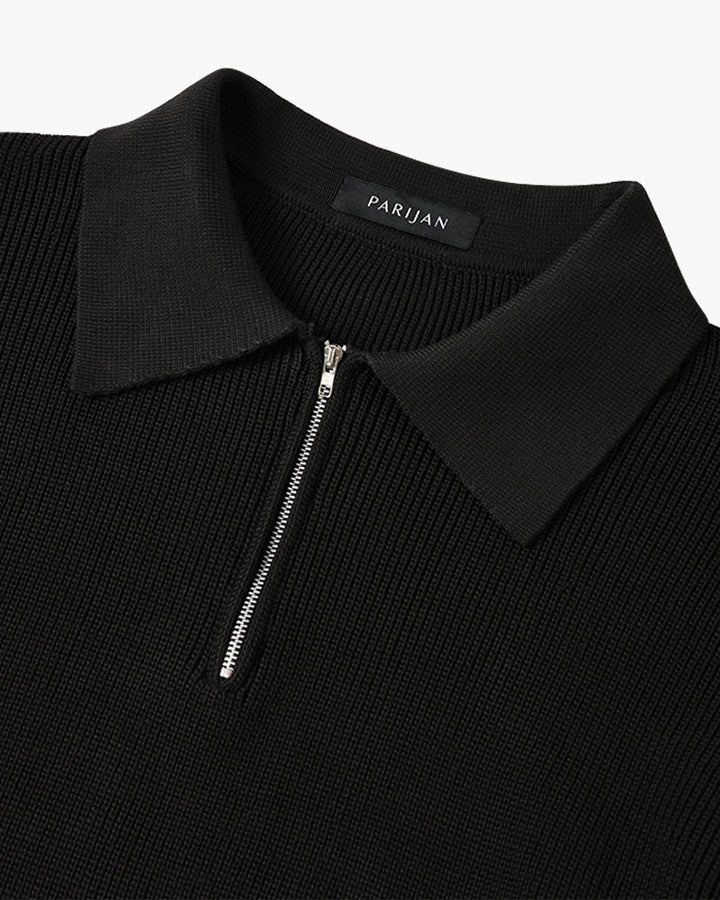 Geneva Waffle Knit Half-Zip Sweater