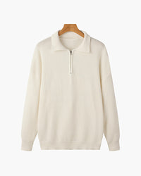 Zurich Ribbed Cotton Half-Zip Sweater